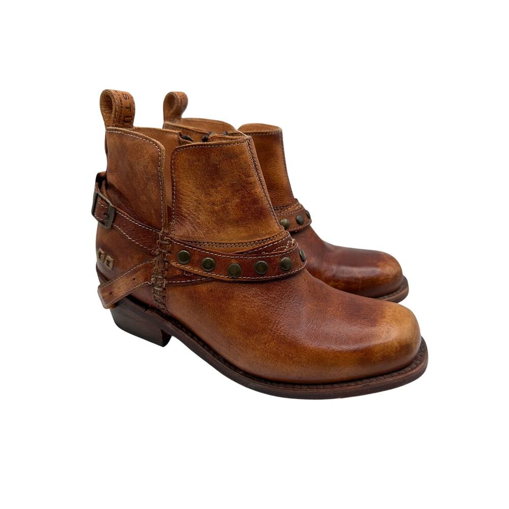 ⭐️ Women’s Bed Stu Cobbler Tan Leather Ankle Boots Size 7.5 Western Casual